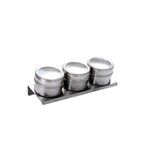 Conjunto Porta Condimento Magnético Prata - A Gourmet