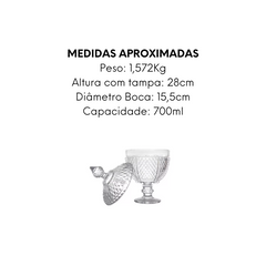 Potiche Cristal Ecológico Alasca 700ml - A Gourmet