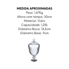 Potiche Texas de Vidro 1,25L - A Gourmet