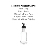 Porta Azeite Vinagre Cristal 200ml - A Gourmet