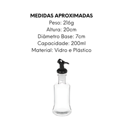 Porta Azeite Vinagre Cristal 200ml - A Gourmet