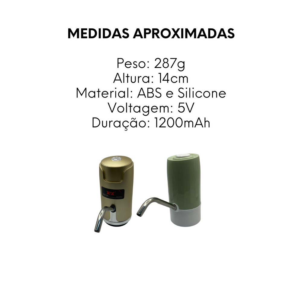 Bomba Agua Carregável USB Sortido - A Gourmet