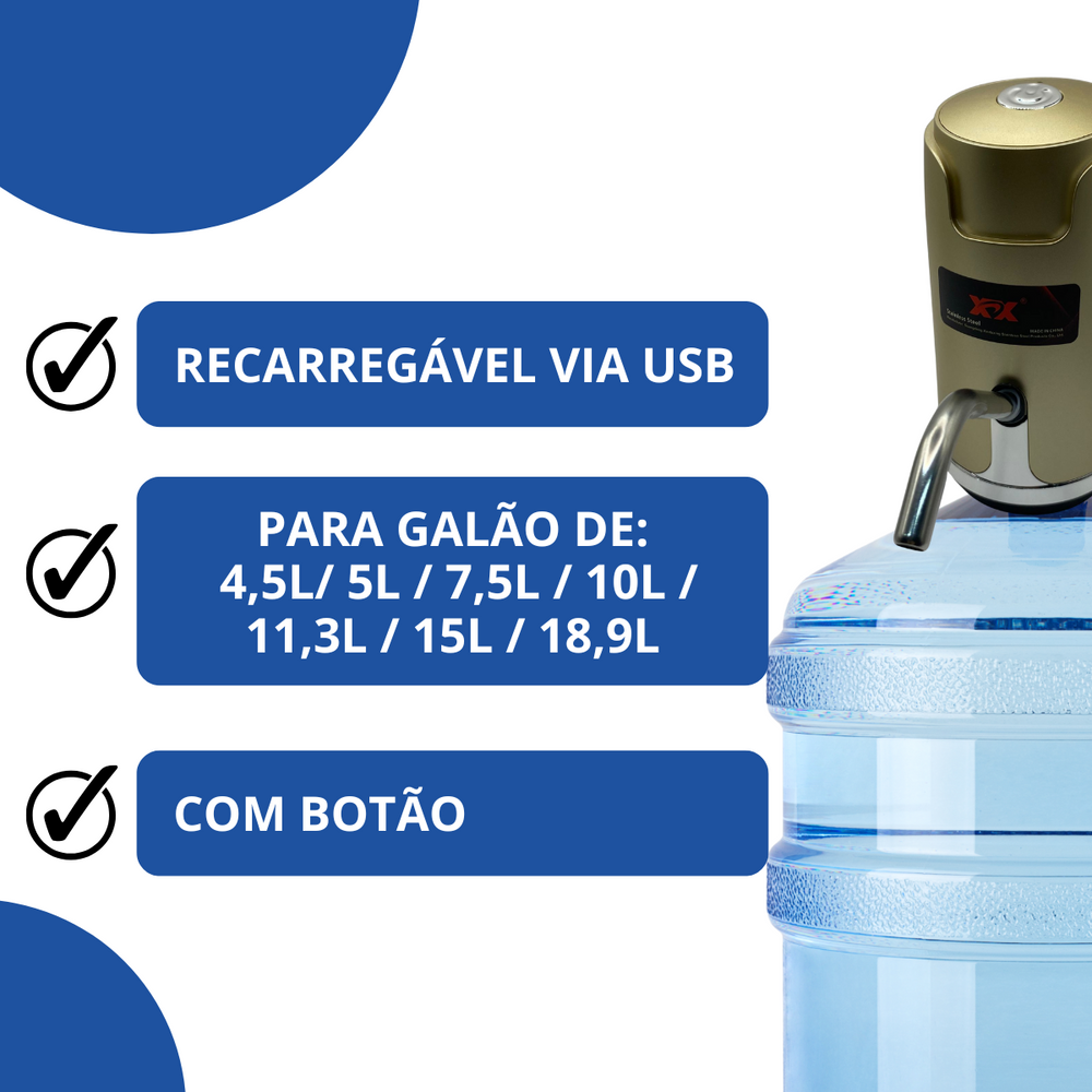 Bomba Agua Carregável USB Sortido - A Gourmet