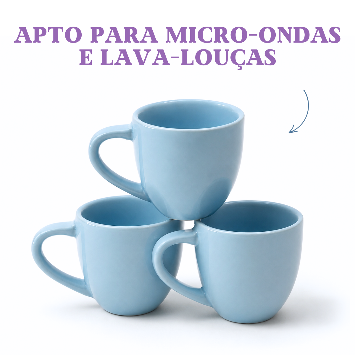 Xicara de Café Porcelana Azul 95ml