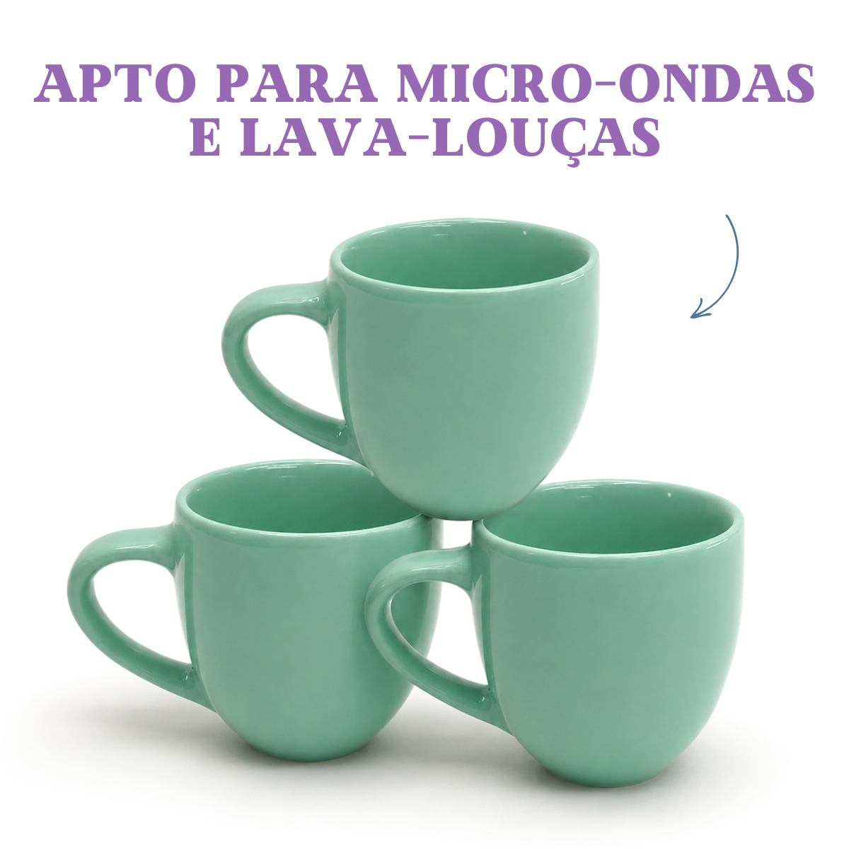 Xicara de Café Porcelana Verde 95ml