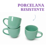 Xicara de Café Porcelana Verde 95ml