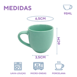 Xicara de Café Porcelana Verde 95ml