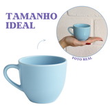 Xicara Chá Porcelana Azul