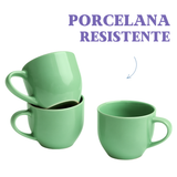 Xicara Chá Porcelana Verde