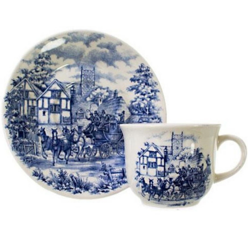 Xicara de Café Com Pires 65ml Donna Cena Inglesa Oxford