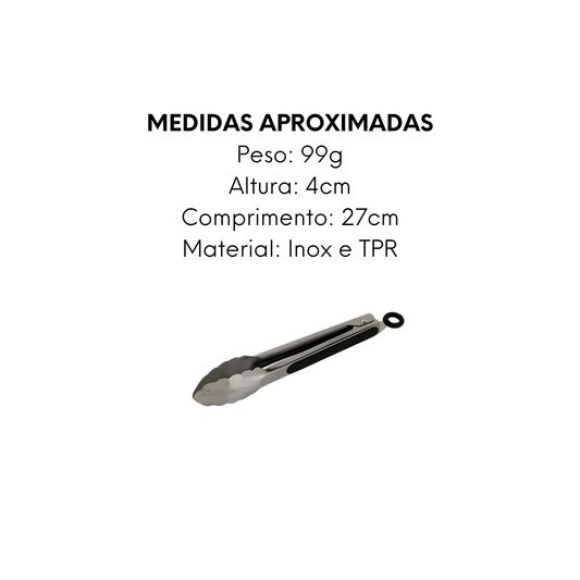 Pegador Multiuso 27cm Aço Inox