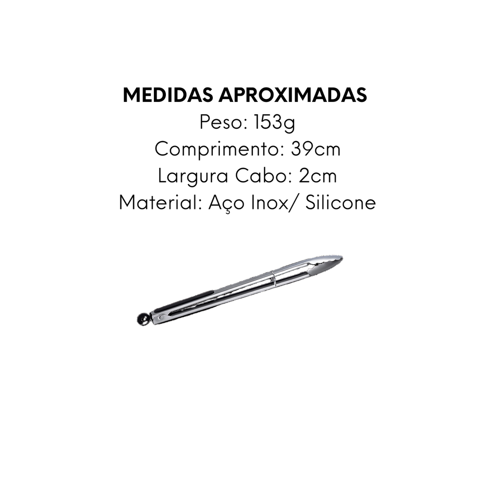 Pegador Multiuso Tuut 39cm de Aço Inox - A Gourmet