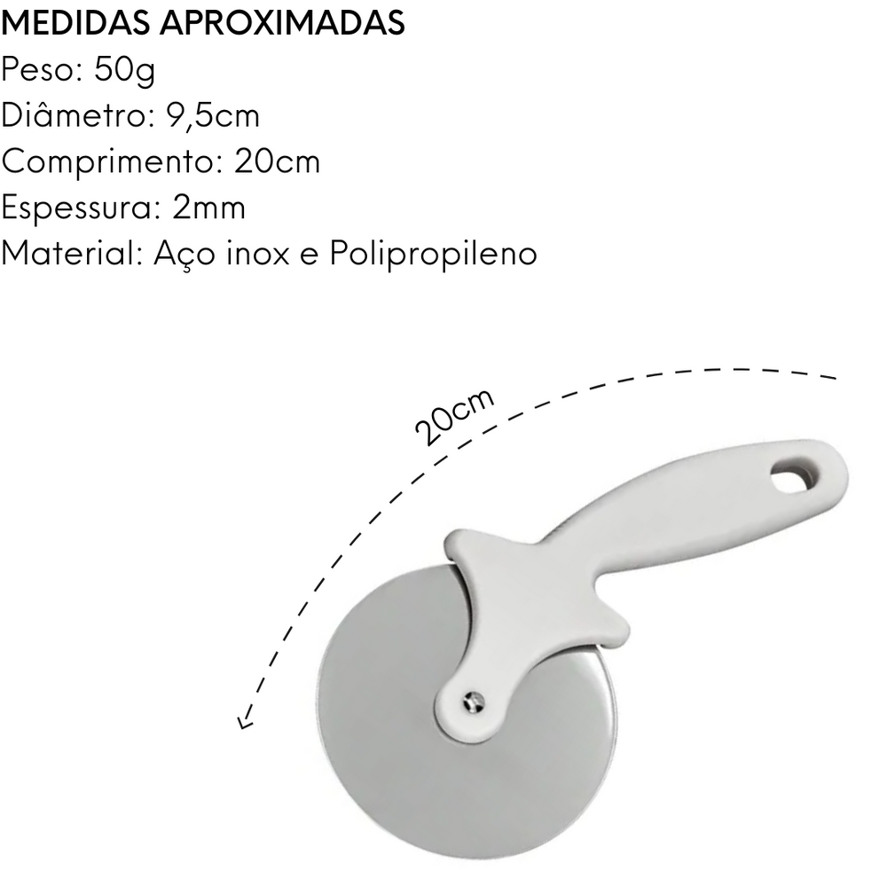 Cortador de Pizza em Aço inox Araguaia - A Gourmet