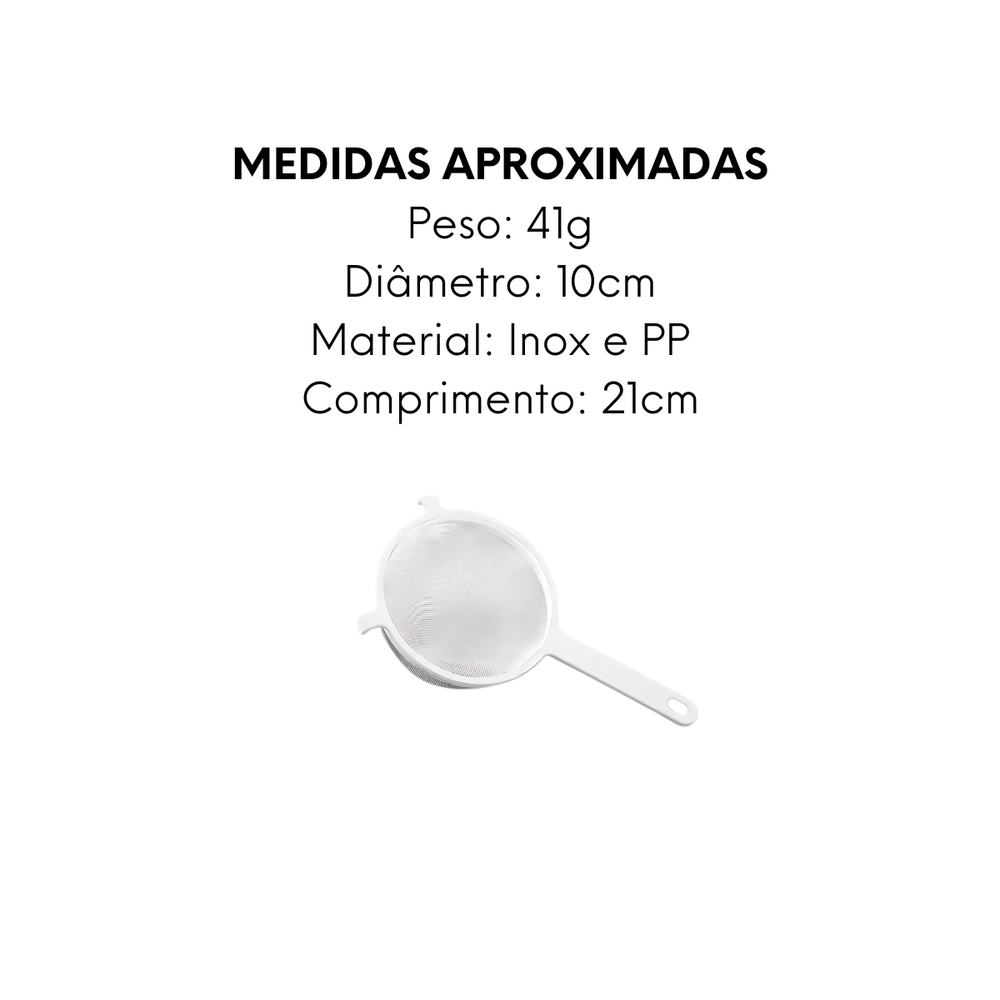 Peneira em Aço inox 10cm - A Gourmet