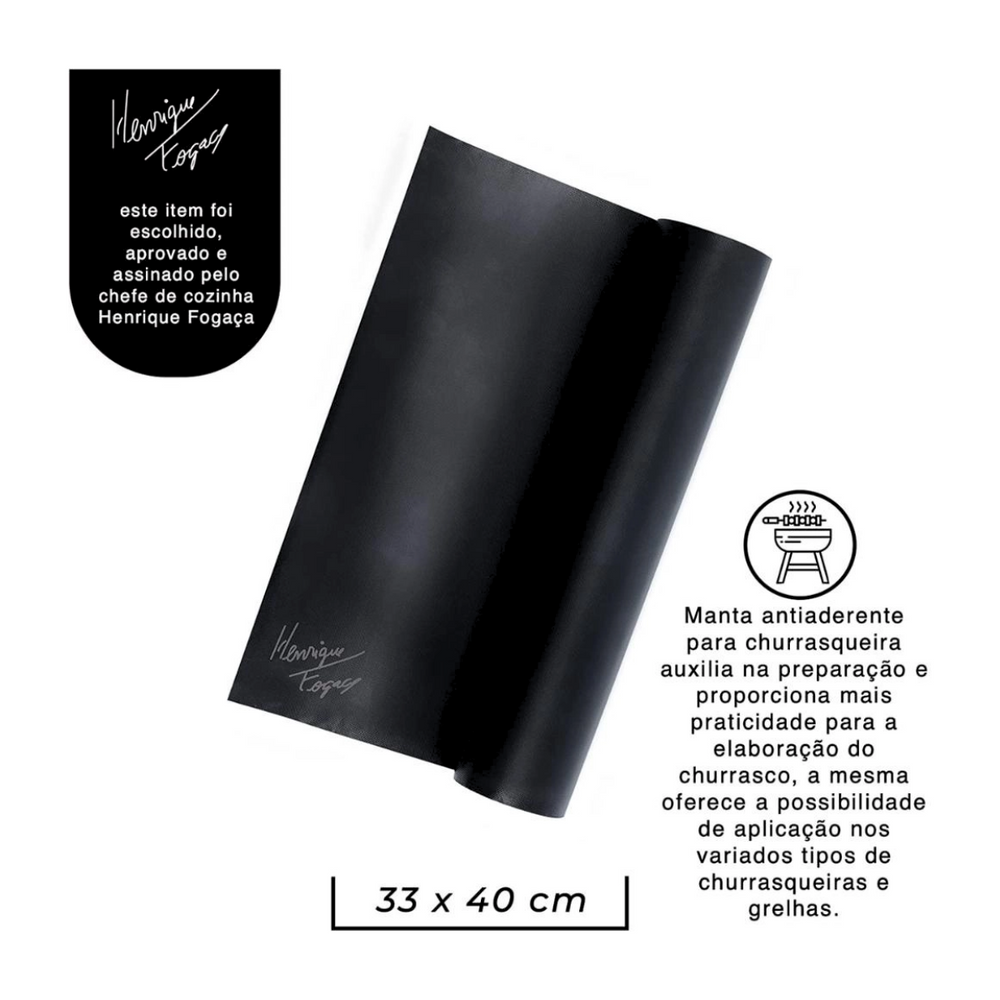 Manta Antiaderente Para Churrasco Fogazza A Gourmet