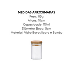 Pote Hermético de Vidro Brosilicato 110ml - A Gourmet