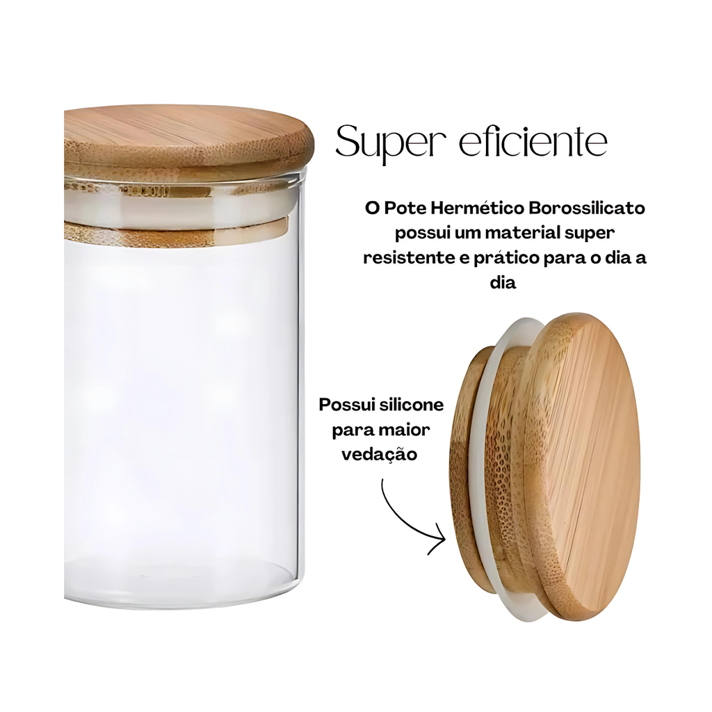 Pote Hermético de Vidro Brosilicato 110ml - A Gourmet