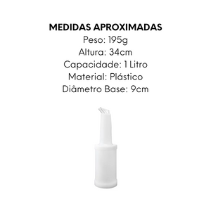 Garrafa Frasco Pourer 1L de Plástico Day Home