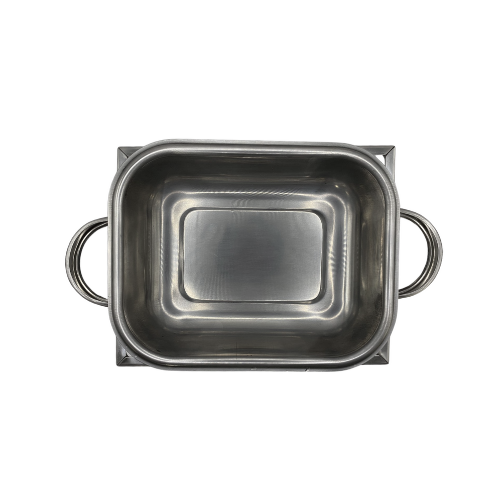 Rechaud Retangular Pequeno de Aço inox 1,3L - A Gourmet