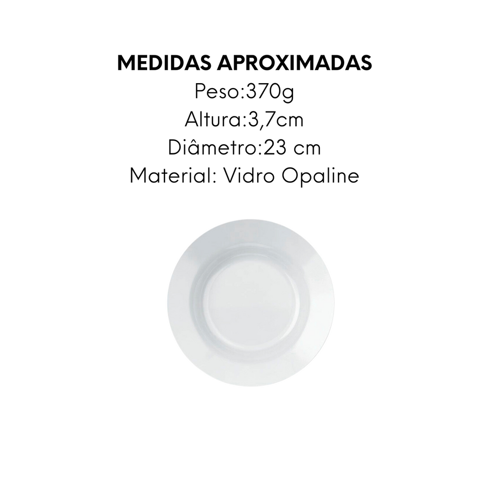 Prato Vidro Opalino Fundo Nadir