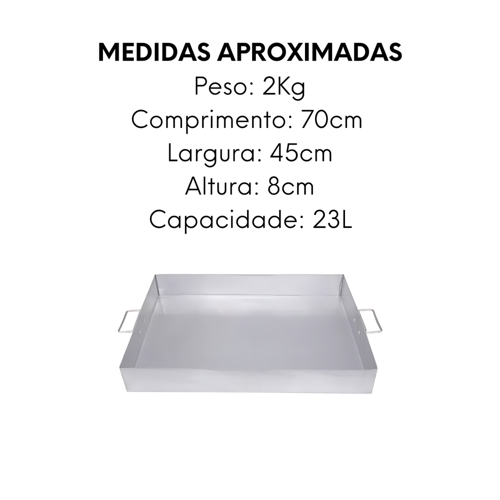 Forma Assadeira Hotel Retangular N08 23L - A Gourmet