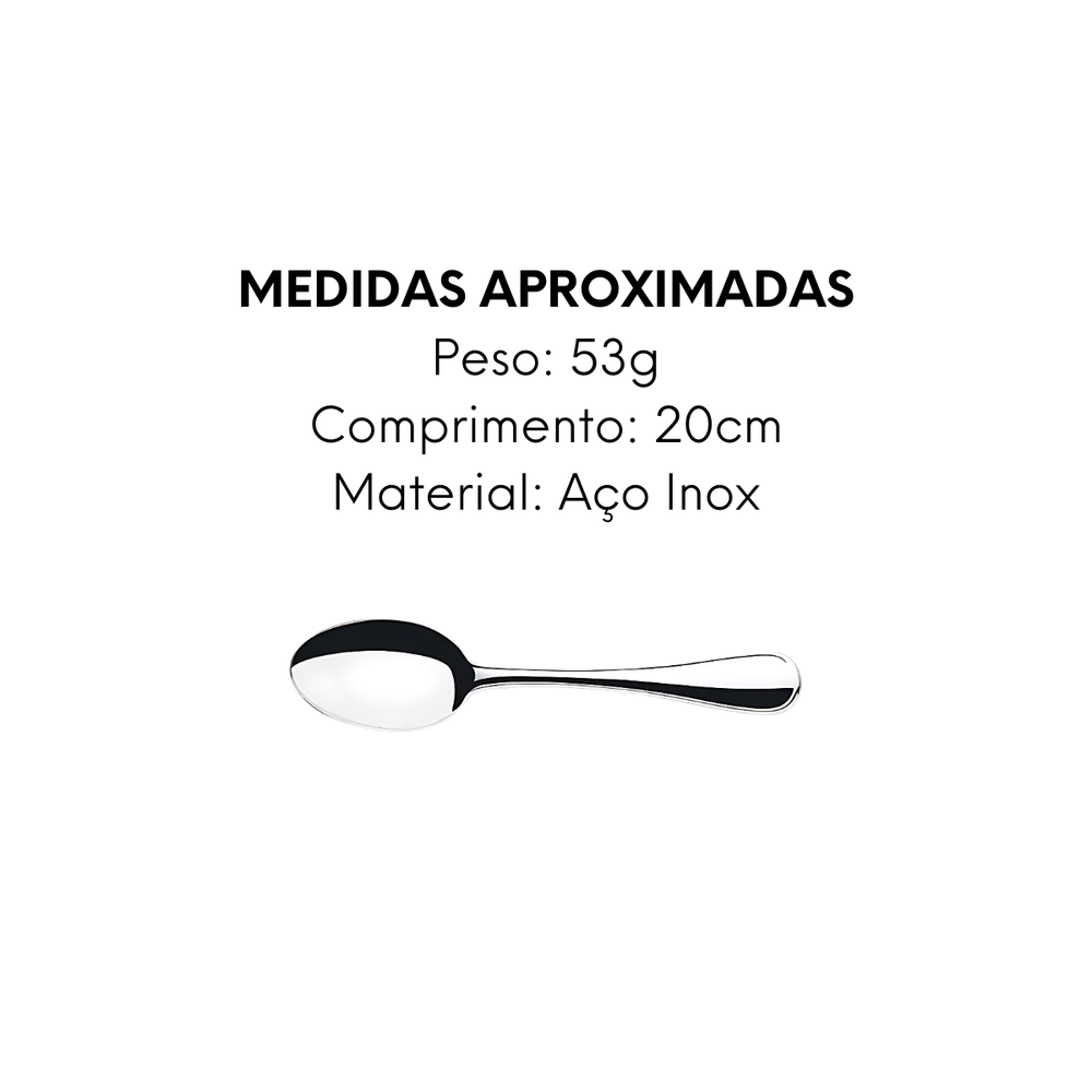 Colher de Mesa Florença em Aço inox - A Gourmet