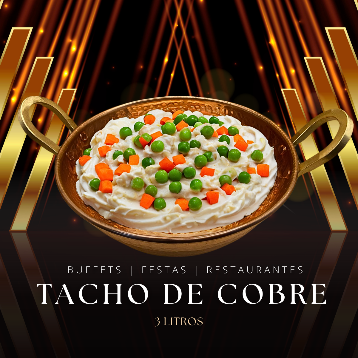 Tacho de Cobre C/Alça 3L - A Gourmet
