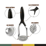 Amassador de batata em aço inox dobravel