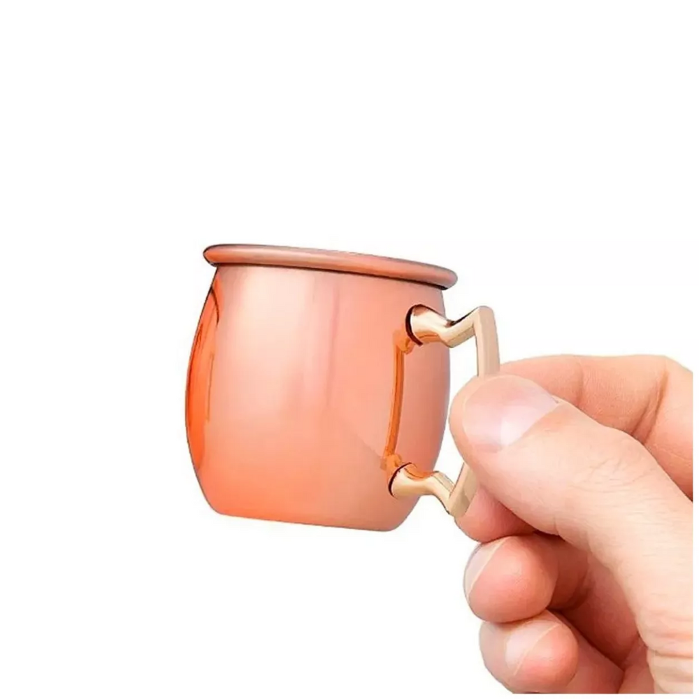 Mini Caneca Moscow Mule Inox Bronze 60ml Mimo Style