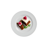 Prato de Sobremesa Flat Bianco 21cm Segunda Linha - A Gourmet