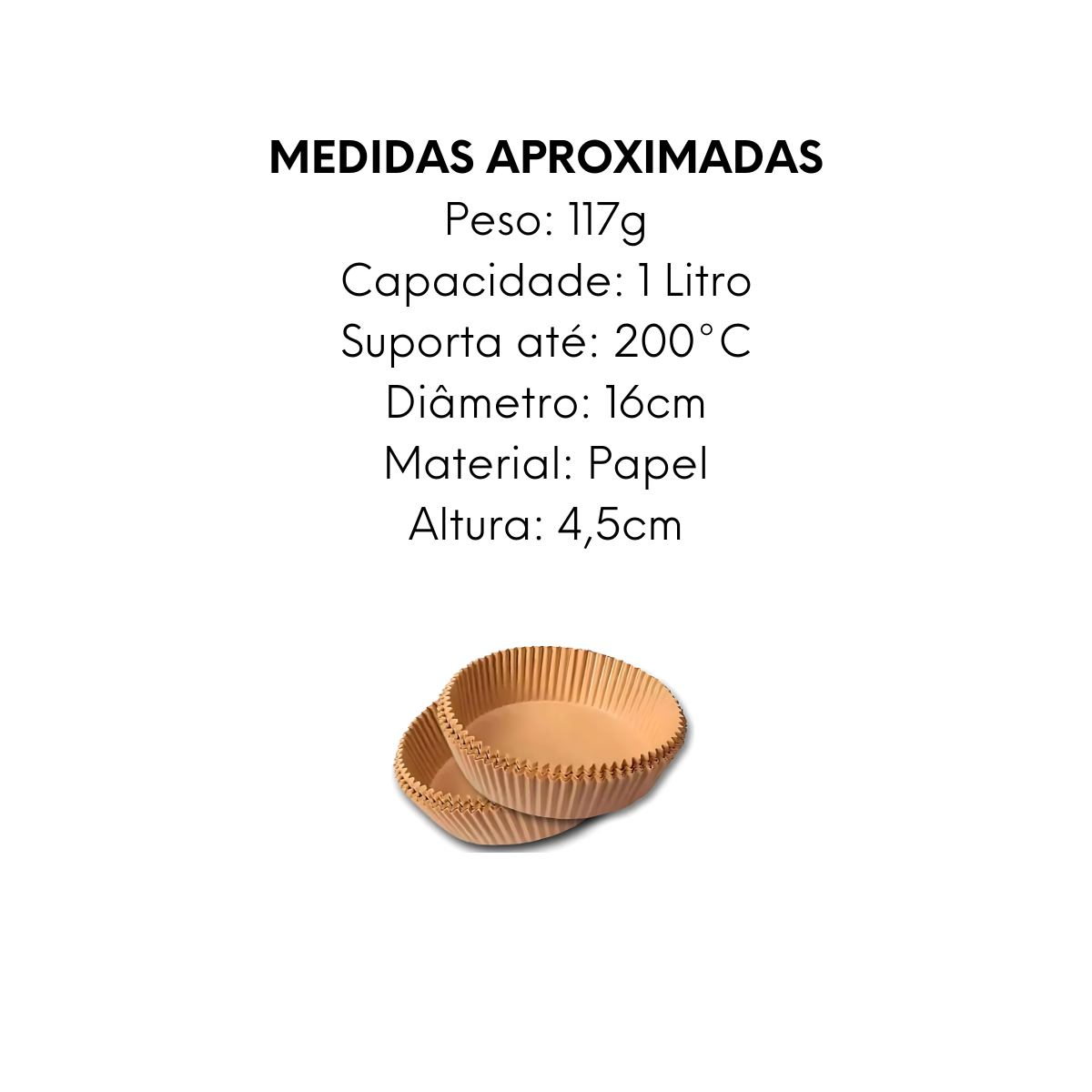 Conjunto Com 50 Folhas Papel Para Air Friyer Descartavel - A Gourmet