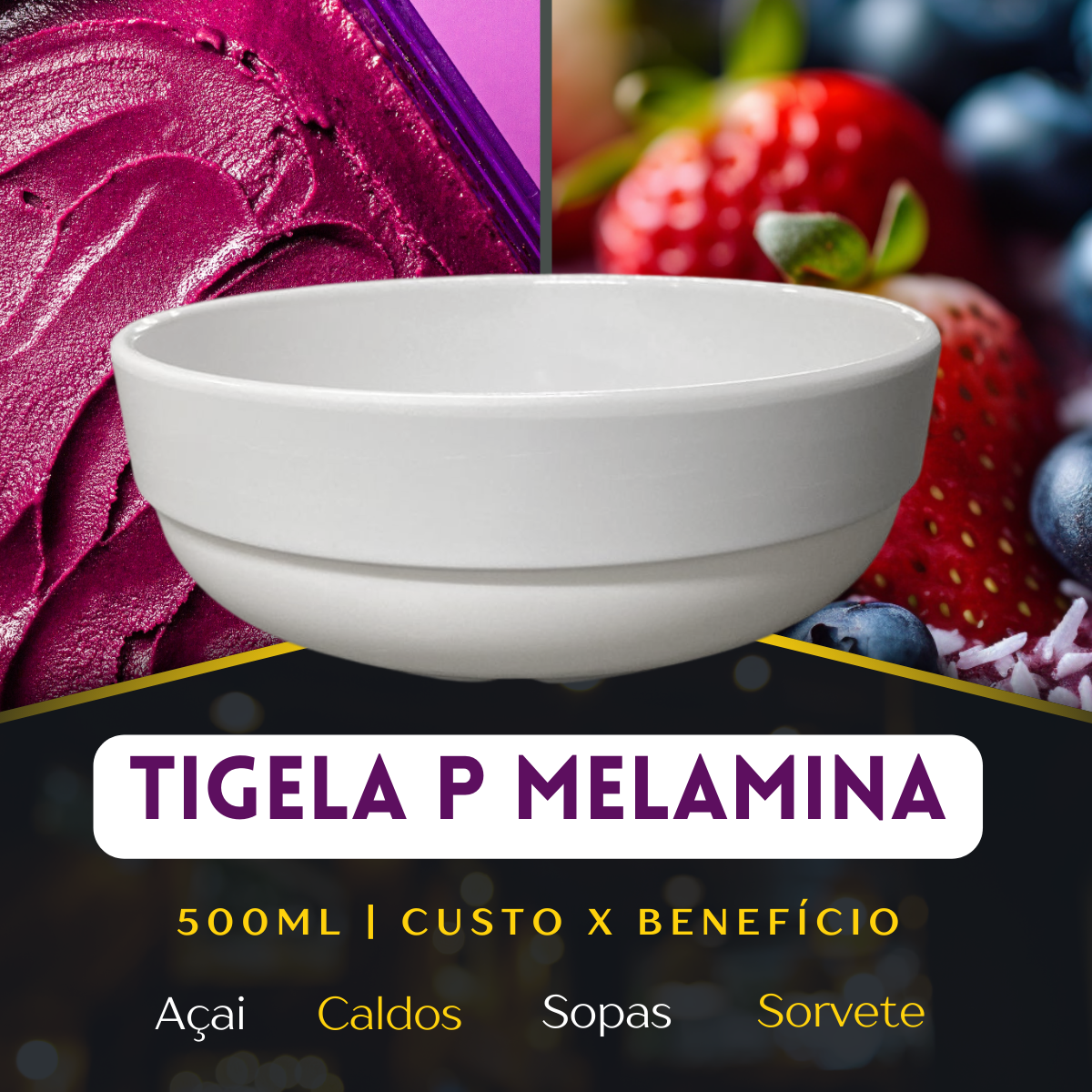 Tigela Bowl Melamina P 500ml - A Gourmet