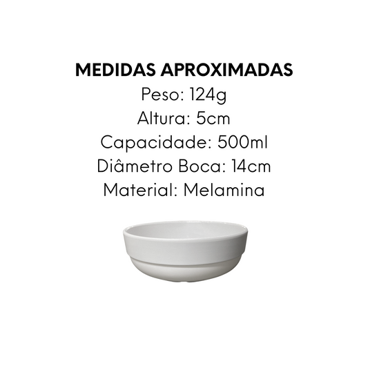 6 Tigela Bowl de melamina P 500ml