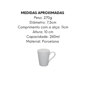 Kit 50 Caneca 230ml Personalizado Com Sua Marca BelaVista Caneca
