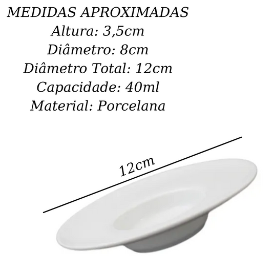 Finger Food Chapéu de Porcelana 12cm