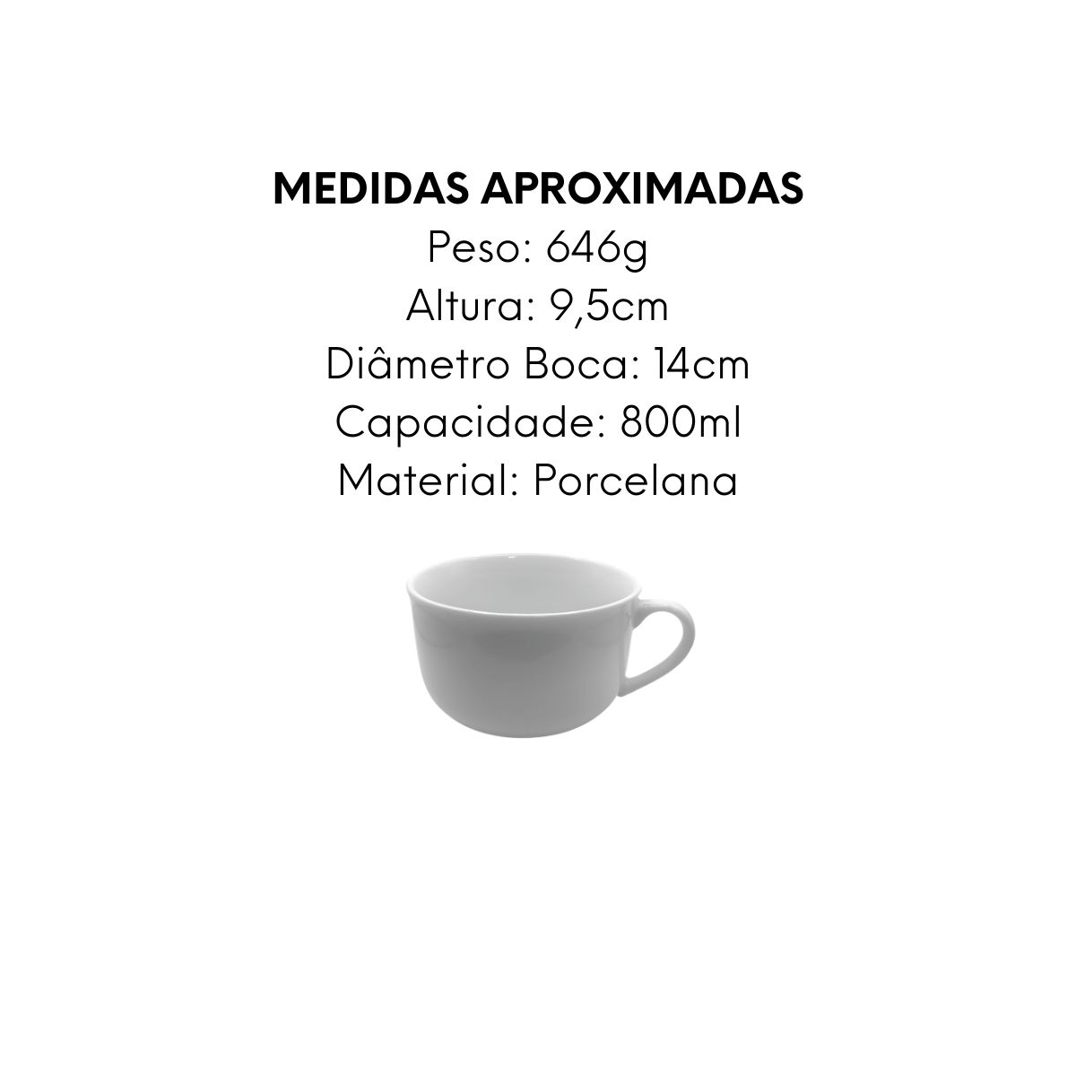 Xicara de Chá Consume Grande 800ml Grande BelaVista