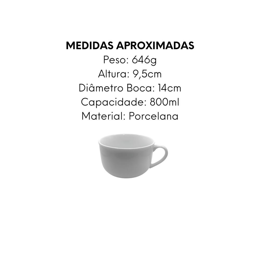 Xicara de Chá Consume Grande 800ml Grande BelaVista