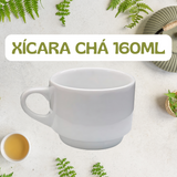 Kit 3 Xicaras de Chá 160ml de Porcelana S/Pires - A Gourmet