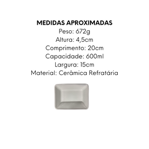 Assadeira Retangular Empilhavel N1 Cerâmica Refrataria - A Gourmet