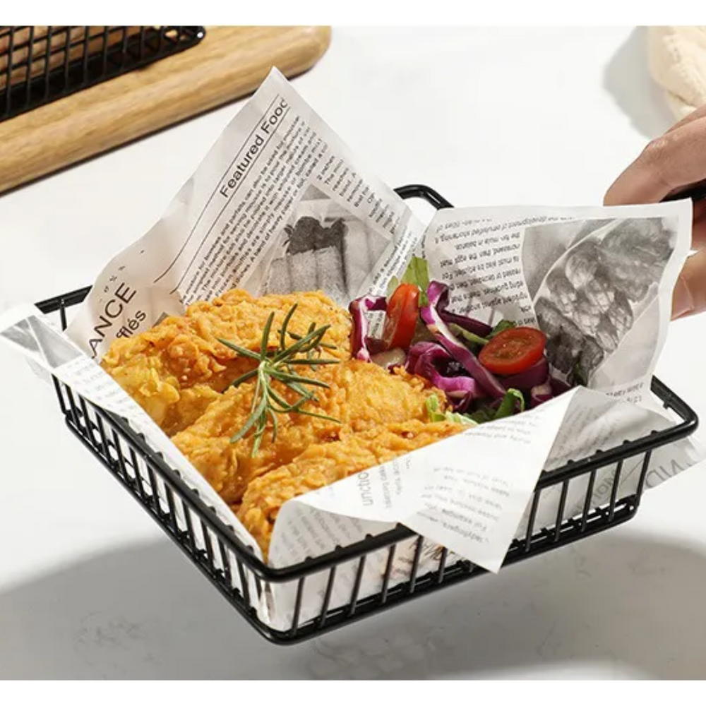 Cesto de Servir Porções em Ferro Preto Imporiente