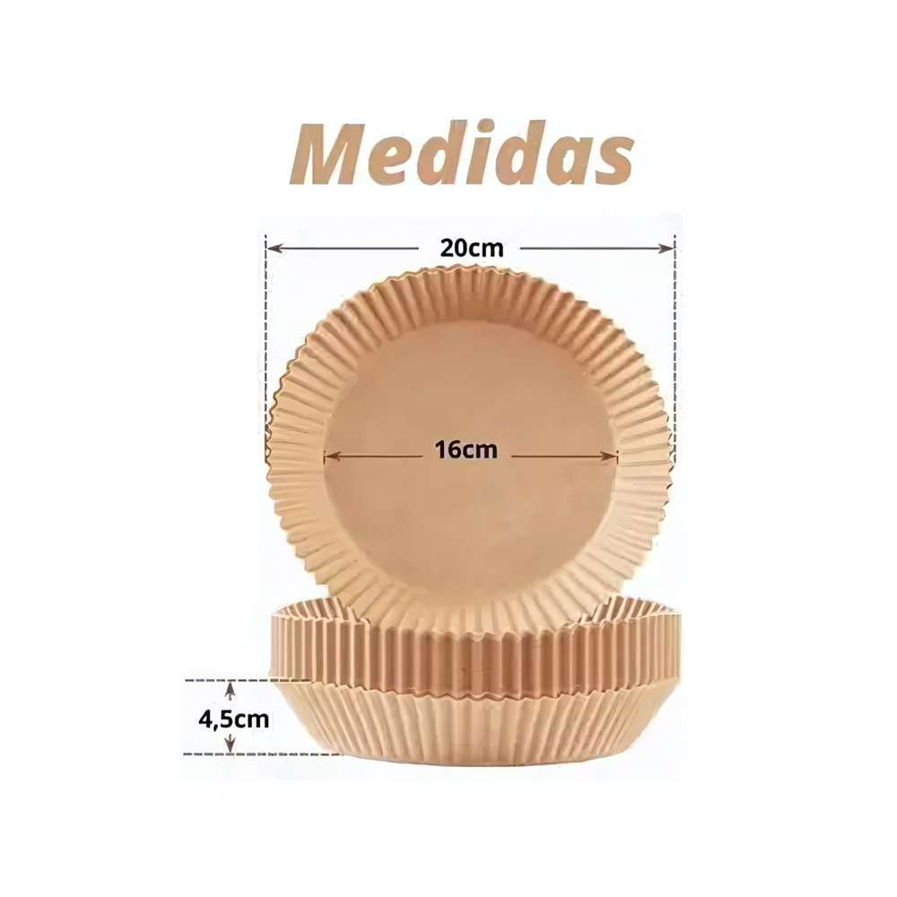 Conjunto Com 50 Folhas Papel Para Air Friyer Descartavel - A Gourmet