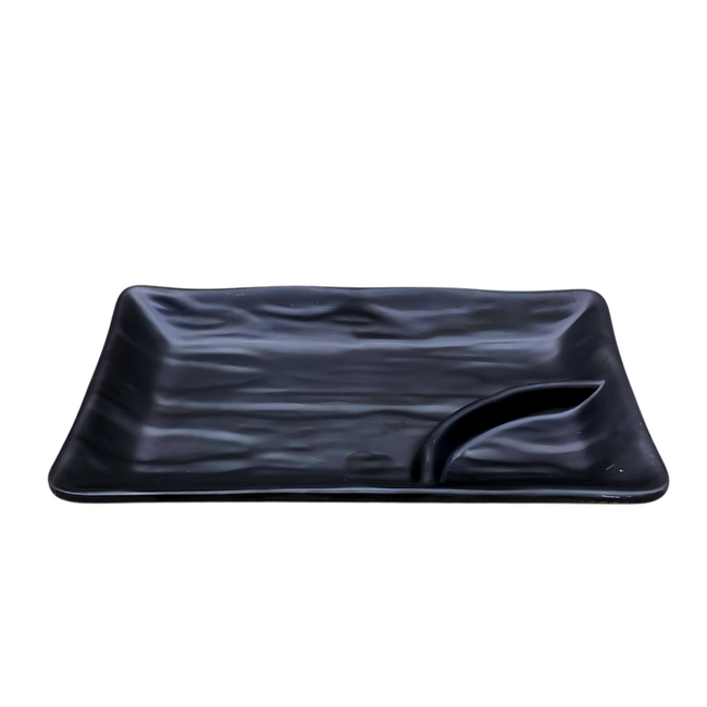 Prato preto porta shoyu Melamina - A Gourmet Hover Image