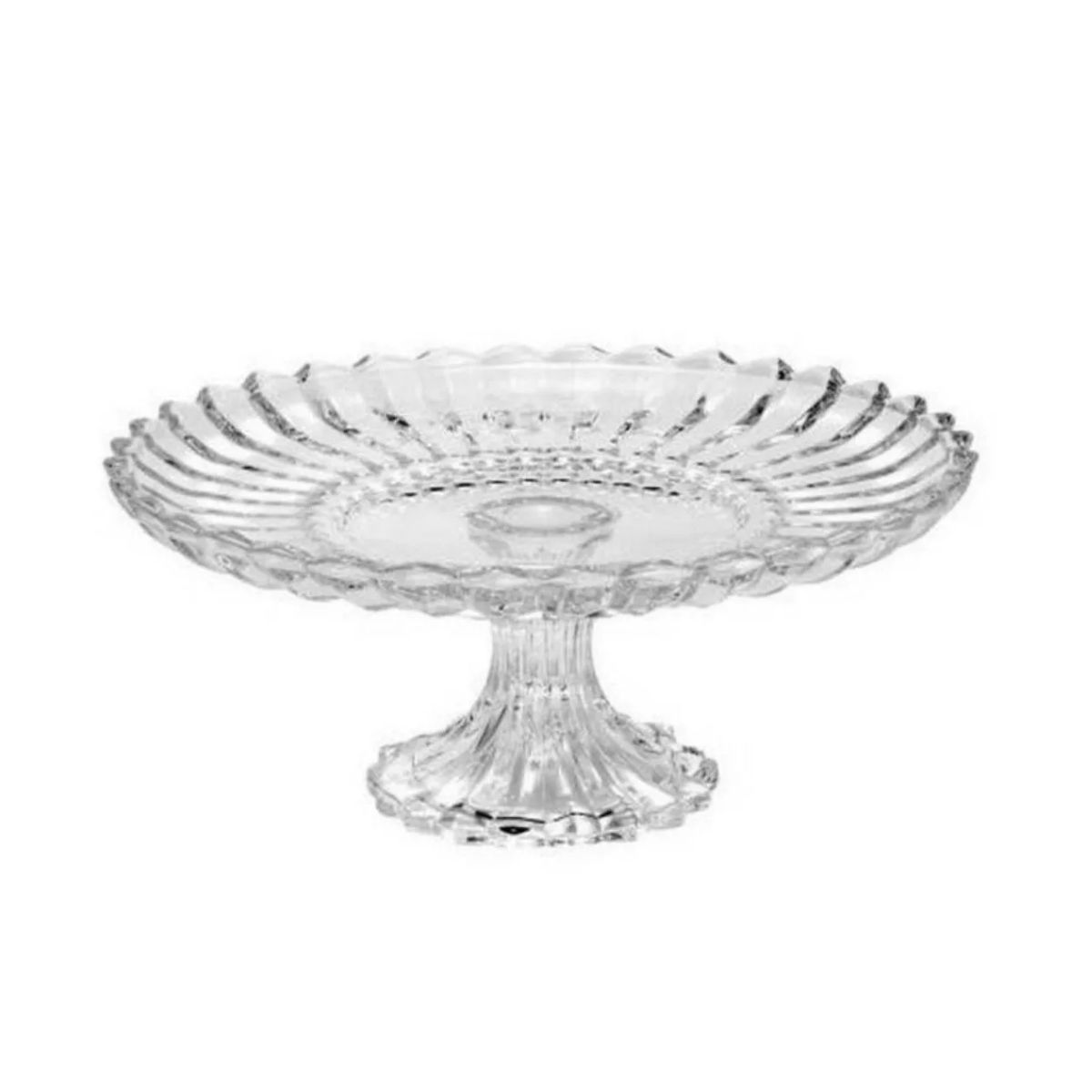 Centro de Mesa Cristal Jenova Com Pé 30cm Class Home