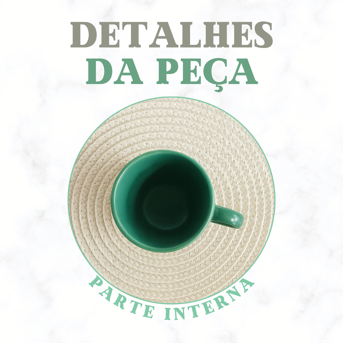 Xicara Café Ceramica Verde 70ml