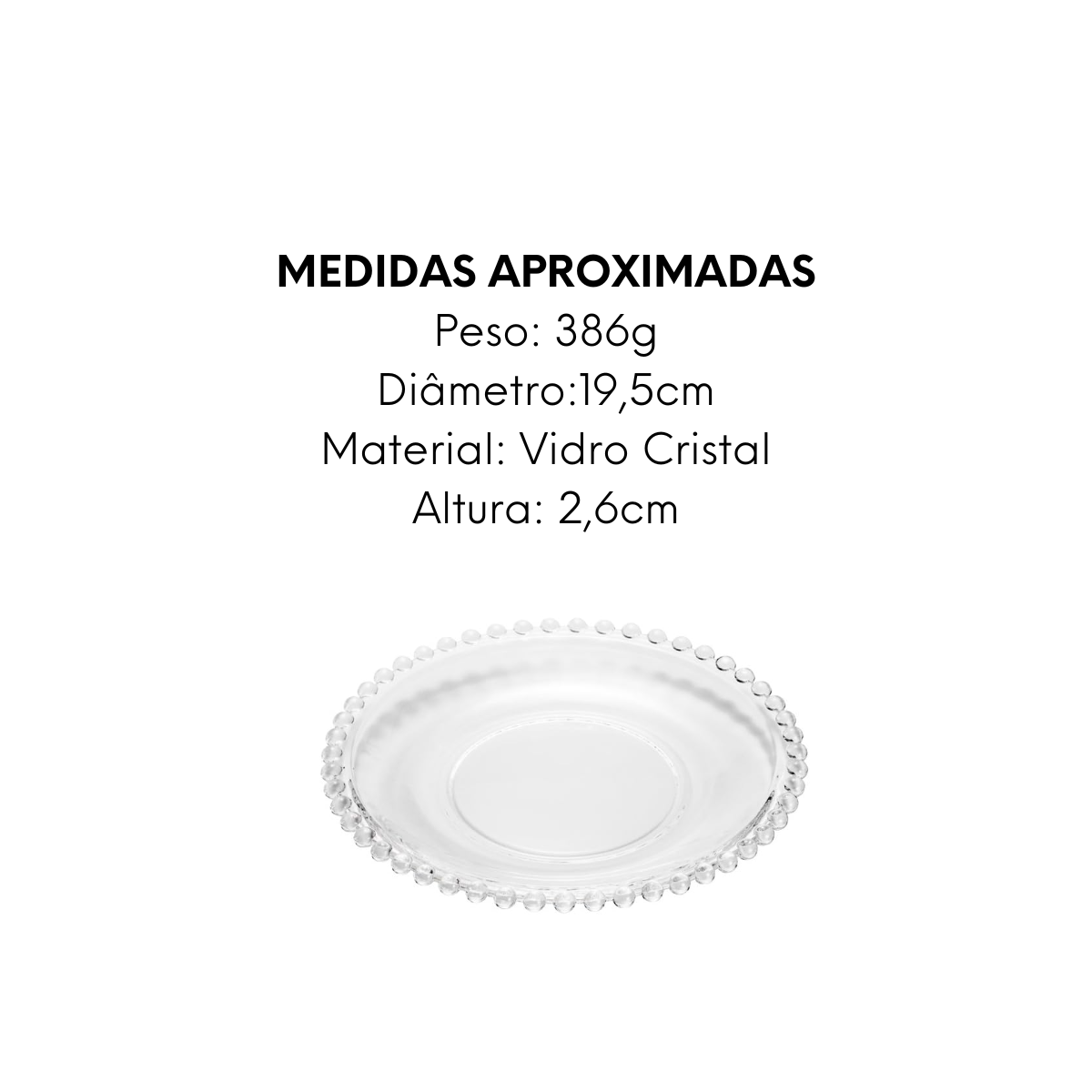 Prato Cristal Perola Class Home