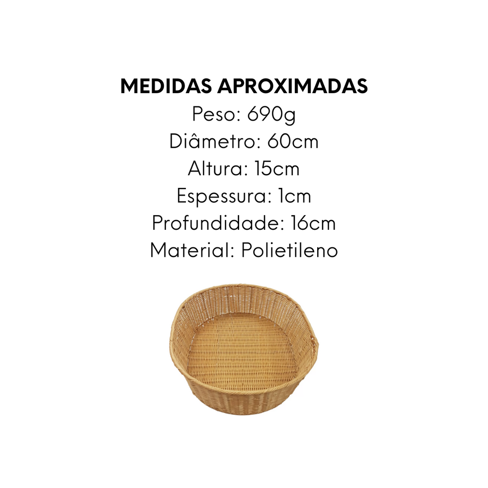 Cesta Para Pão Sintética Polietileno - A Gourmet