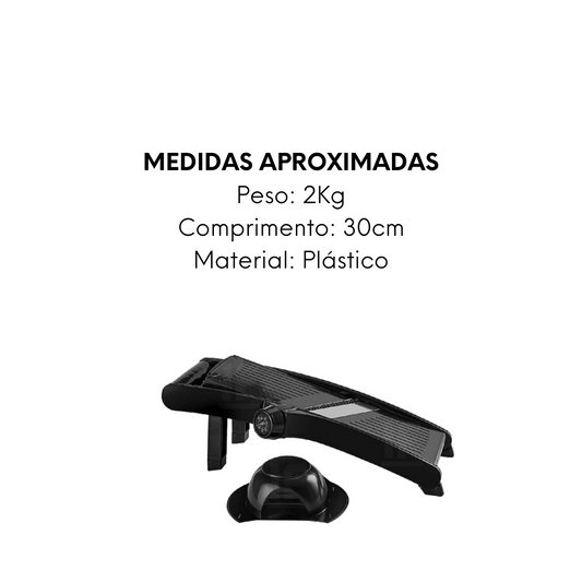 mandolim Ajustavel Preto de Plastico