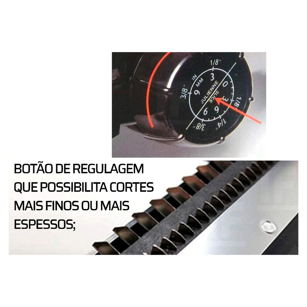 mandolim Ajustavel Preto de Plastico Etilux