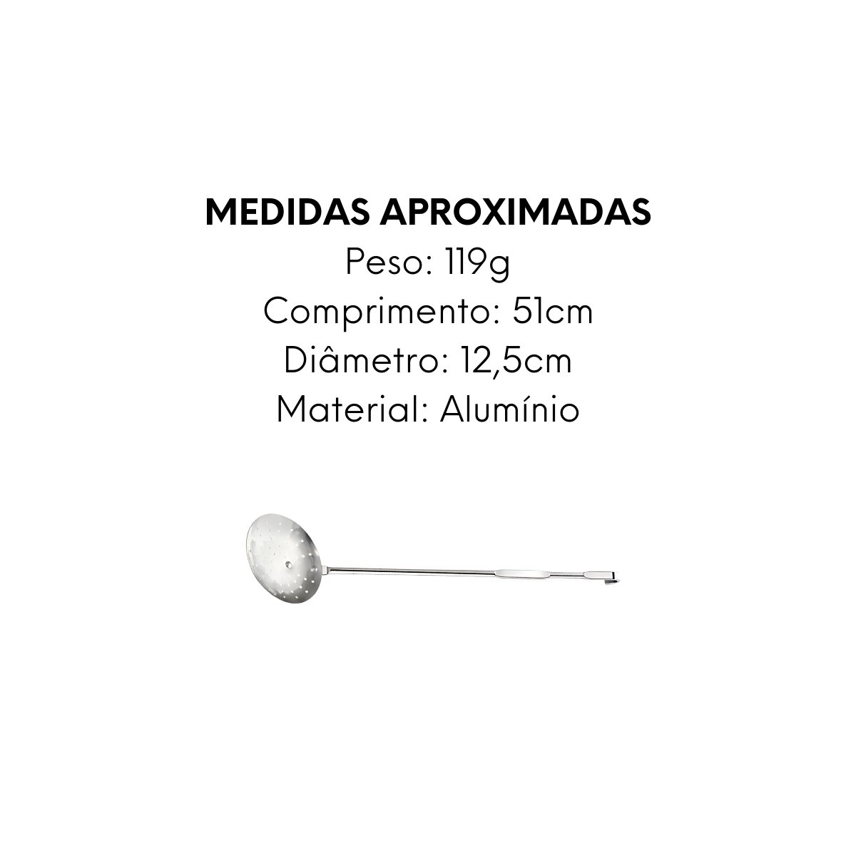 Escumadeira de Aluminio 13 Hotel - A Gourmet