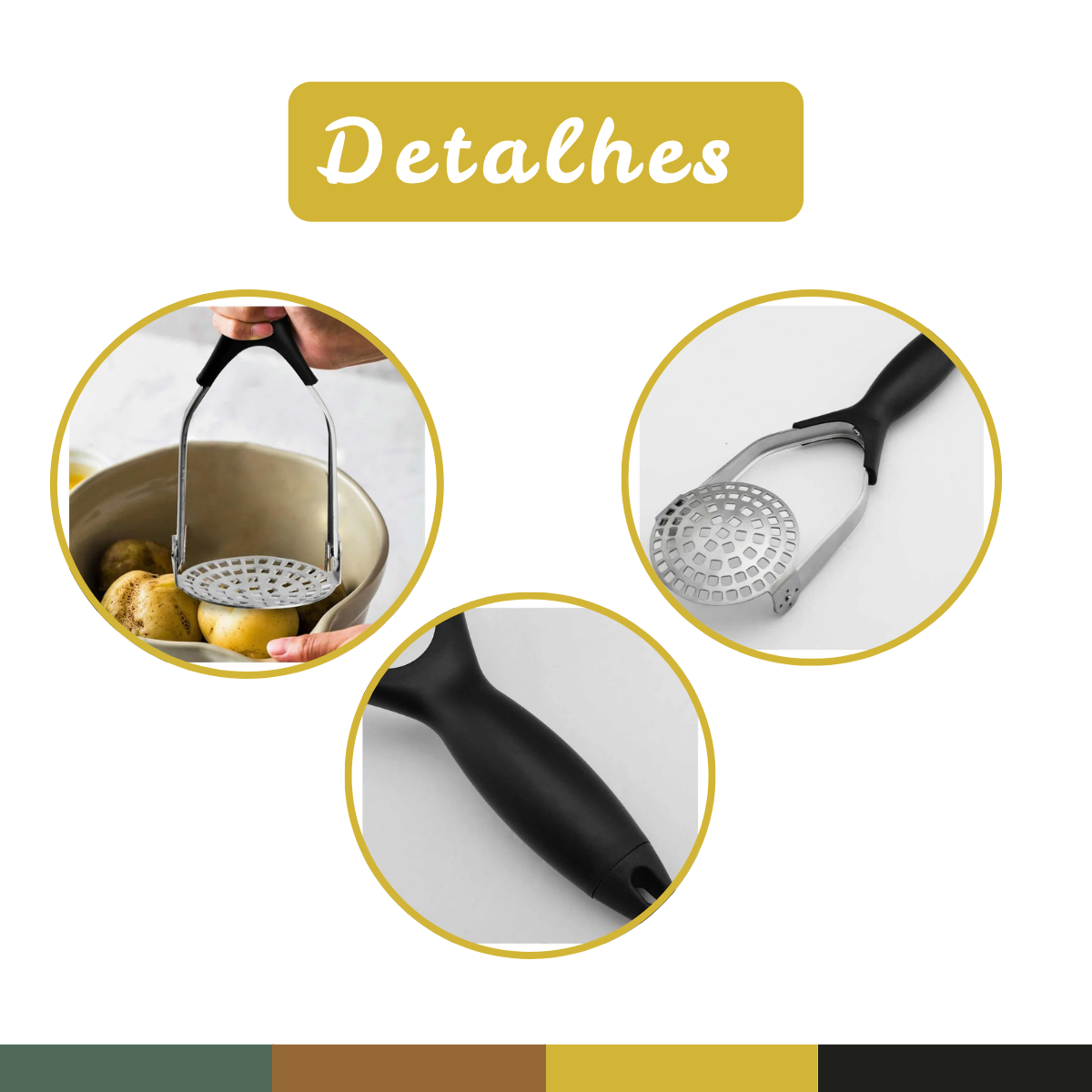 Espremedor de Batata em Aço Inox
